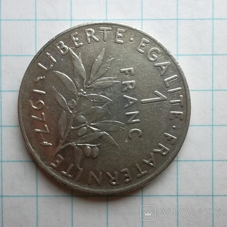 Франція 1 франк, 1977, photo number 3