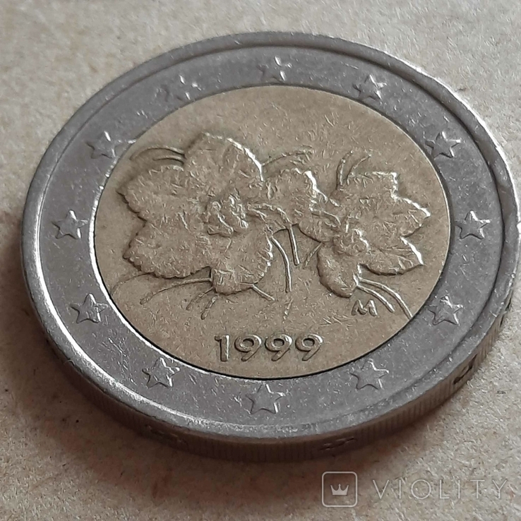€2 регулярний випуск Фінляндія (Тип 1) 1999, фото №4