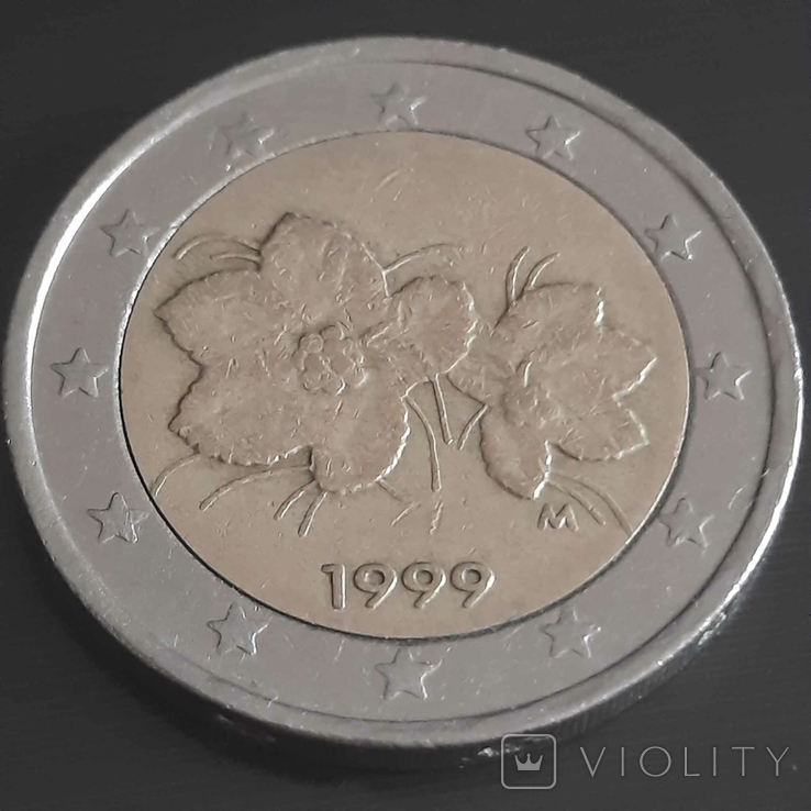 €2 регулярний випуск Фінляндія (Тип 1) 1999, фото №6