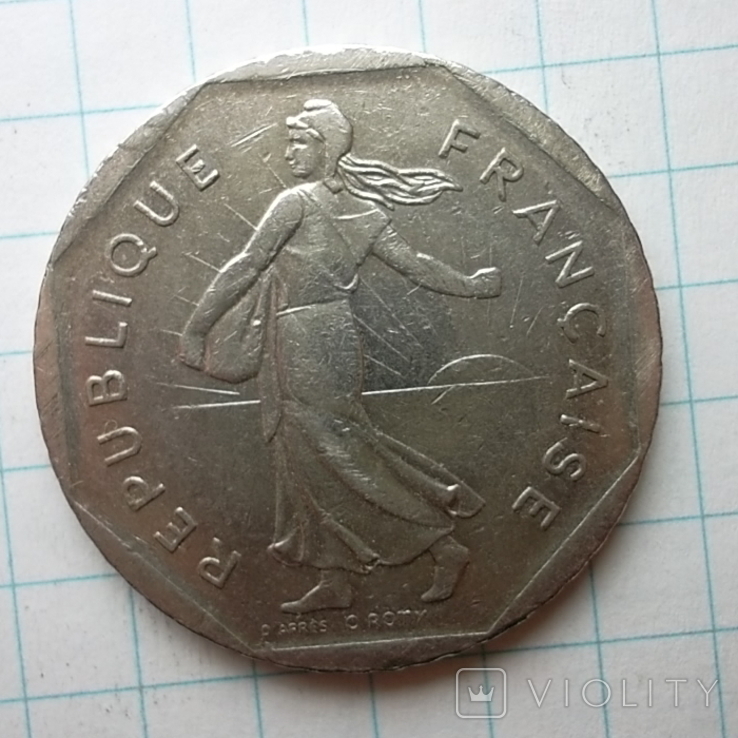 Франція 2 франка, 1979, фото №7