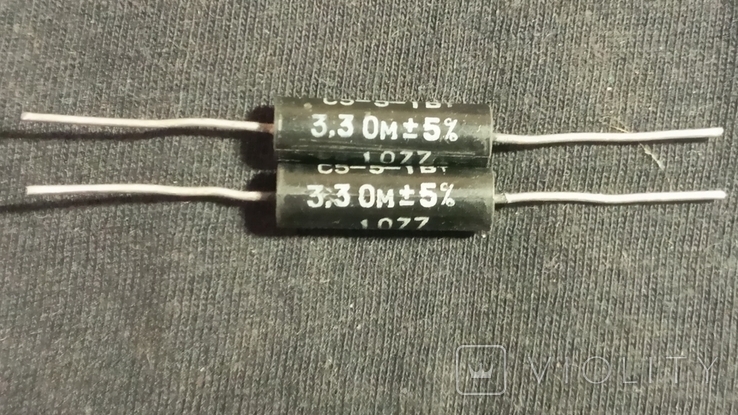 Радиодетали Резисторы С5-5В-1Вт 3,3 Ом 5% 2шт. СССР (б/р)