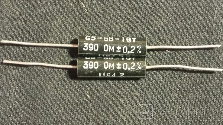 Радиодетали Резисторы С5-5В-1Вт 390 Ом 0,2% 2шт. СССР (б/р)