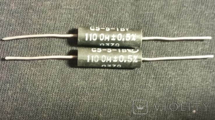 Радиодетали Резисторы С5-5-1Вт 110 Ом 0,5% 2шт. СССР (б/р)