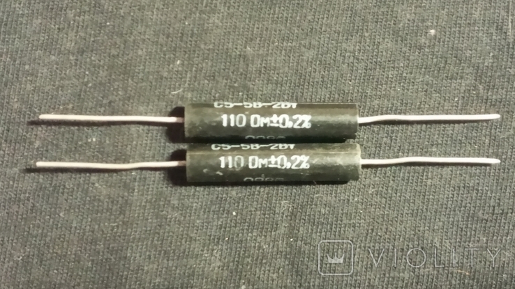Радиодетали Резисторы С5-5В-2Вт 110 Ом 0,2% 2шт. СССР (б/р)