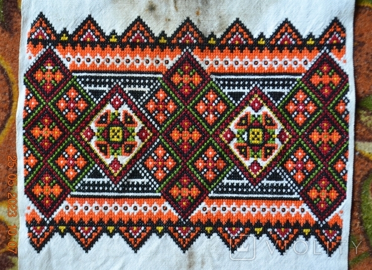 Embroidered towel Old Ukrainian "Hutsul". Zapadensky. Cross-stitch. 230x36 cm. No. 6, photo number 7