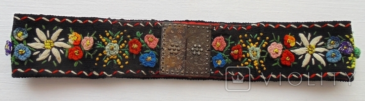 Austria. Hunting belt with edelweisses. (embroidered)