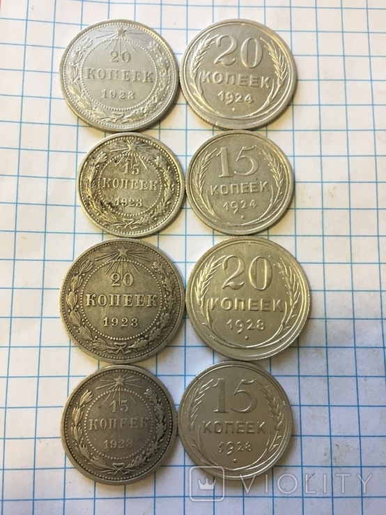 Срібні монети 8шт., photo number 2