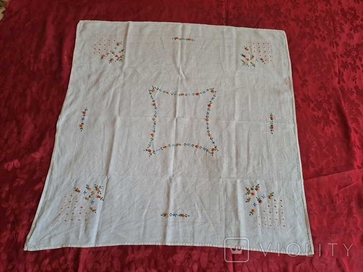 Tablecloth embroidered linen, photo number 5