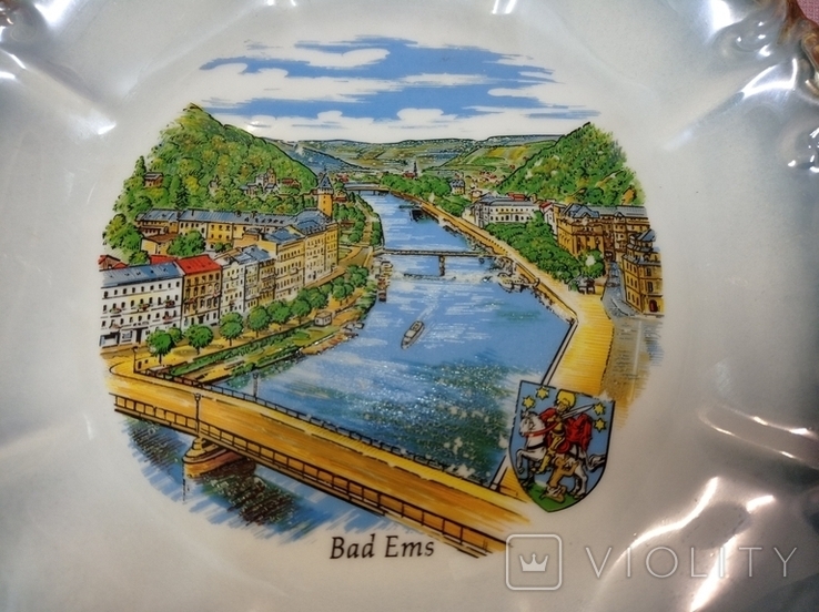 Antique dish "Bad Ems", gilding, Tirschenreuth, Germany, new, photo number 3