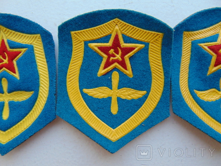 Soviet chevrons of the USSR Air Force. 3 Varieties by stars, photo number 4