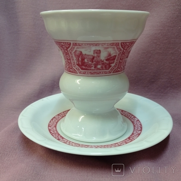 Antique cup "Rudesheim am Rhein, 1860", 250 ml, Heinrich, Germany., photo number 2