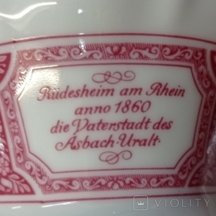Antique cup "Rudesheim am Rhein, 1860", 250 ml, Heinrich, Germany., photo number 4