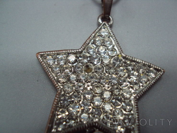 Costume jewelry, necklace, chain and stars, beads, stars, chain length: 78 cm (not all pebbles), photo number 5