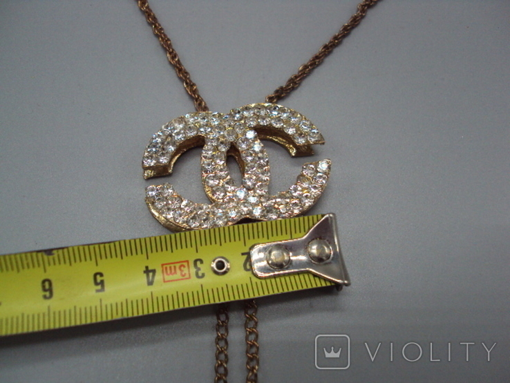 Costume jewelry necklace Chanel chain and pendant Chanel beads length adjustable, photo number 5