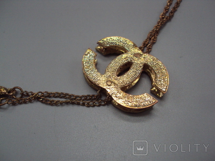 Costume jewelry necklace Chanel chain and pendant Chanel beads length adjustable, photo number 12