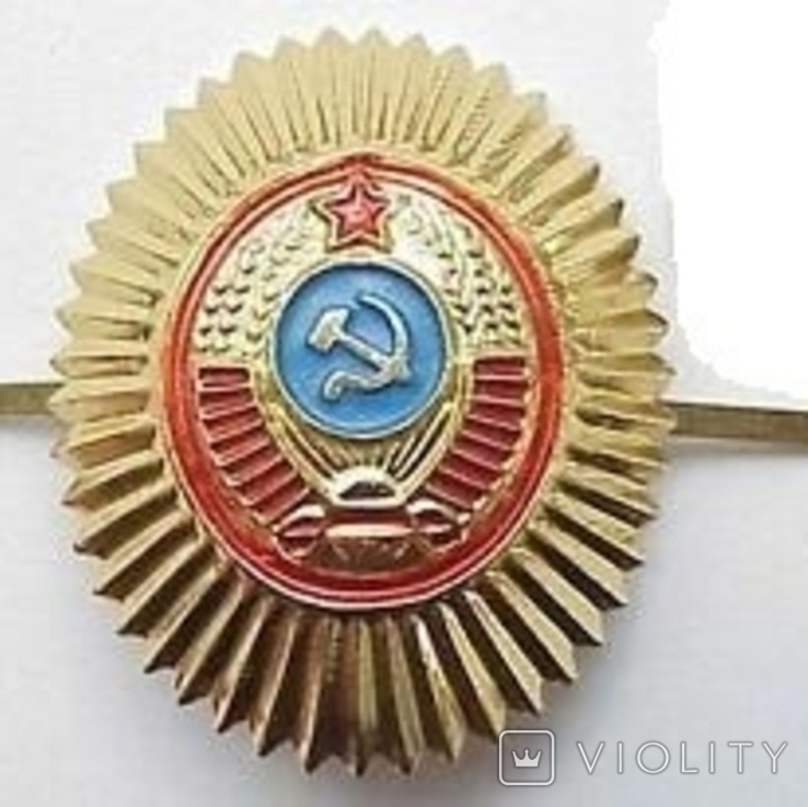 Ministry of Internal Affairs, colonels and generals of the Soviet militia in the late 1980s (cockade) light metal Aluminum, photo number 3