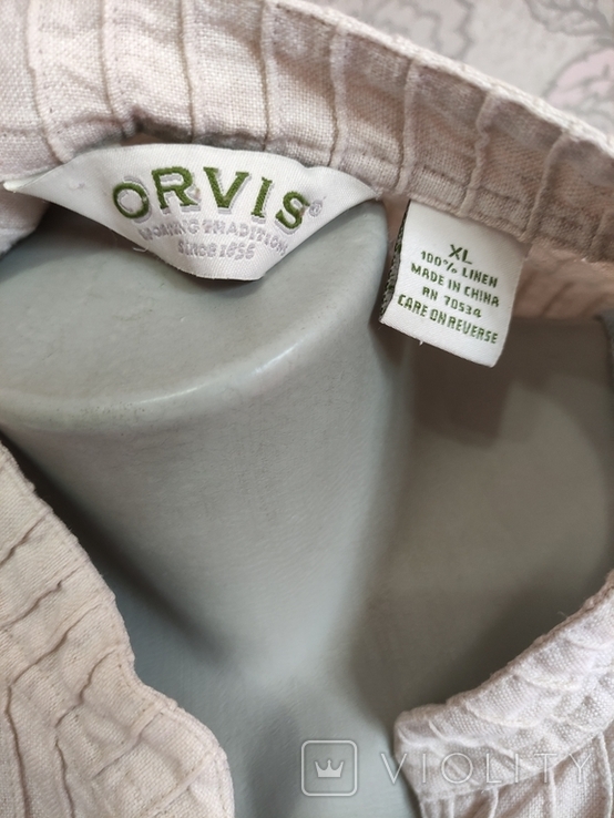 Orvis branded shirt jacket linen, photo number 3