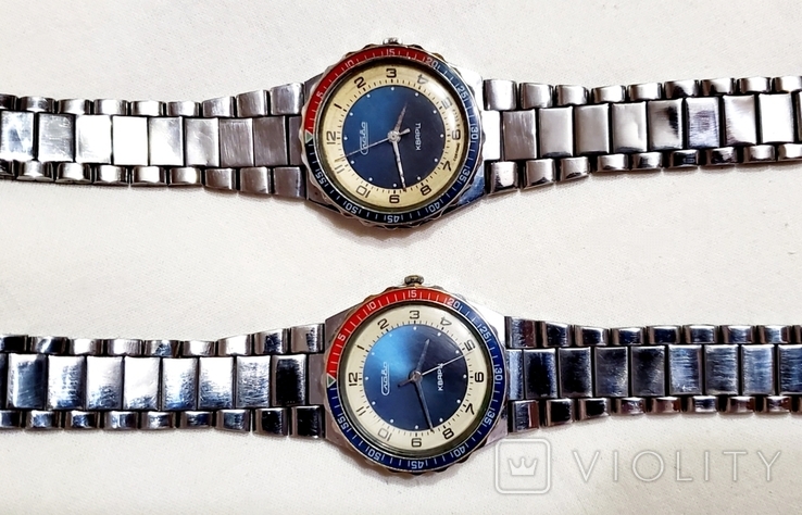 Slava-Pepsi watch in a chrome case on a bracelet 2MChZ of the USSR