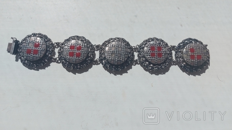 Bracelet silver interesting 800 hallmark 64 grams, photo number 2