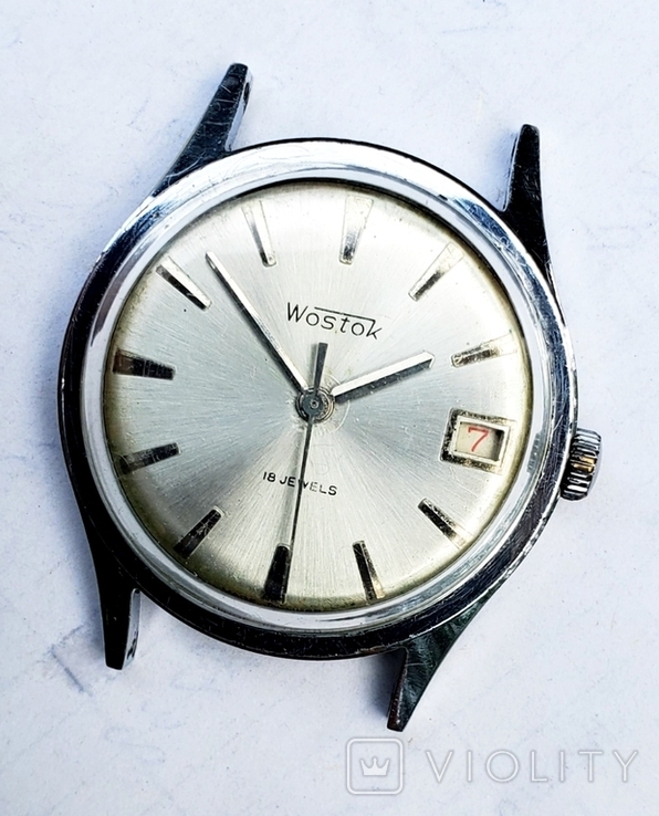 Vostok watch in a chrome case on the movement 2214 export ChCZ, USSR.