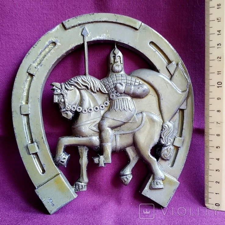 Souvenir - Horseshoe with rider. Hero. / horseshoe / gardener., photo number 3