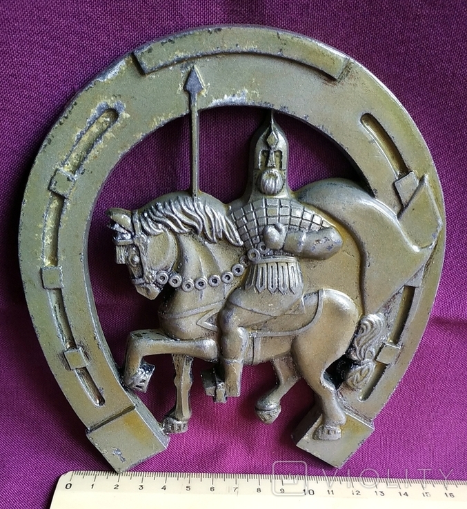 Souvenir - Horseshoe with rider. Hero. / horseshoe / gardener., photo number 4