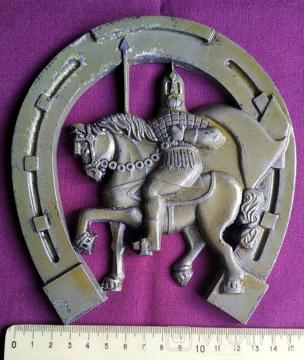 Souvenir - Horseshoe with rider. Hero. / horseshoe / gardener., photo number 5