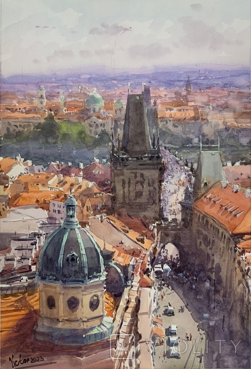 Painting "Prague, red roofs". Mykytenko Victor