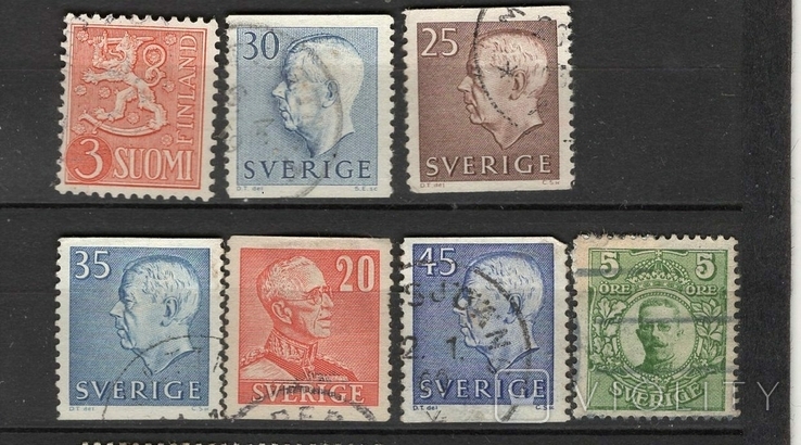 Sweden Finland standard stamp selection