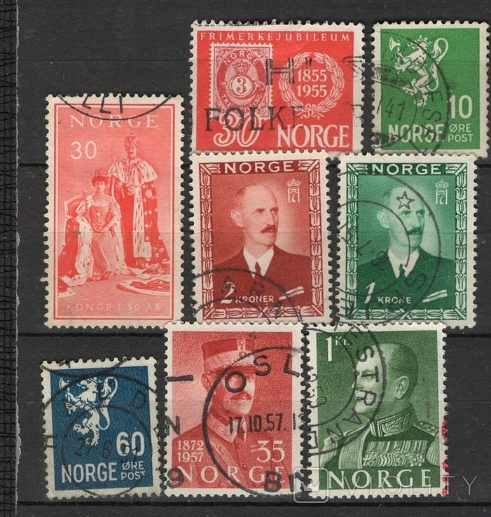 Norway 1940-1959 persons selection of stamps