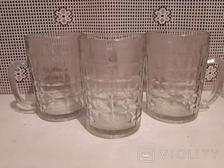 Beer glasses of the USSR. SAZ. 3 pieces., photo number 2