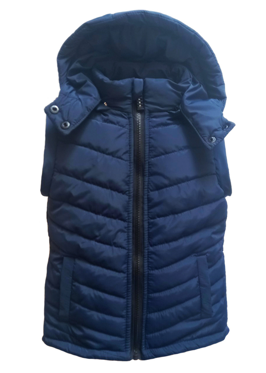 Дитяча куртка жилетка Teddy Jacket синя 140 ріст 1075a140, фото №4