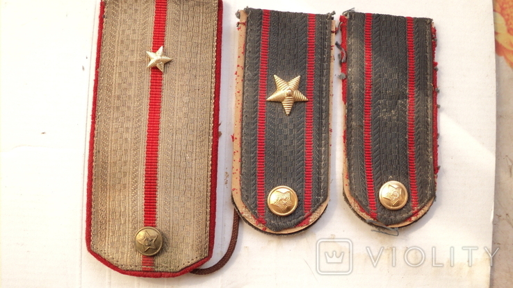 Shoulder straps of the Ministry of Internal Affairs of the USSR, 3 pcs, sheds