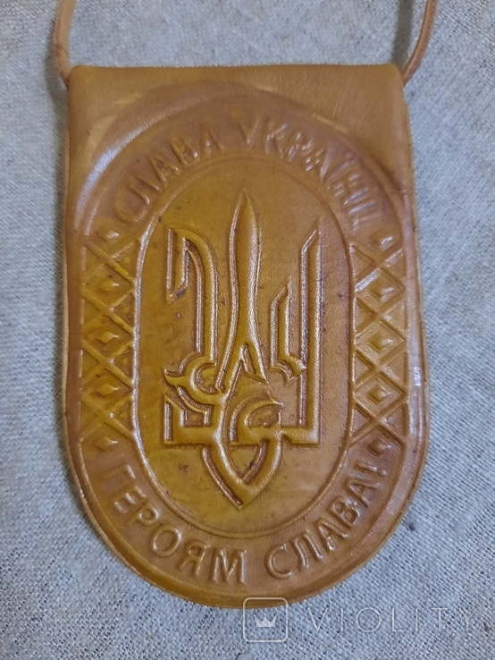 Charm Amulet Pendant Glory to Ukraine! Glory to the heroes! Chernihiv Leather Embossing, photo number 7
