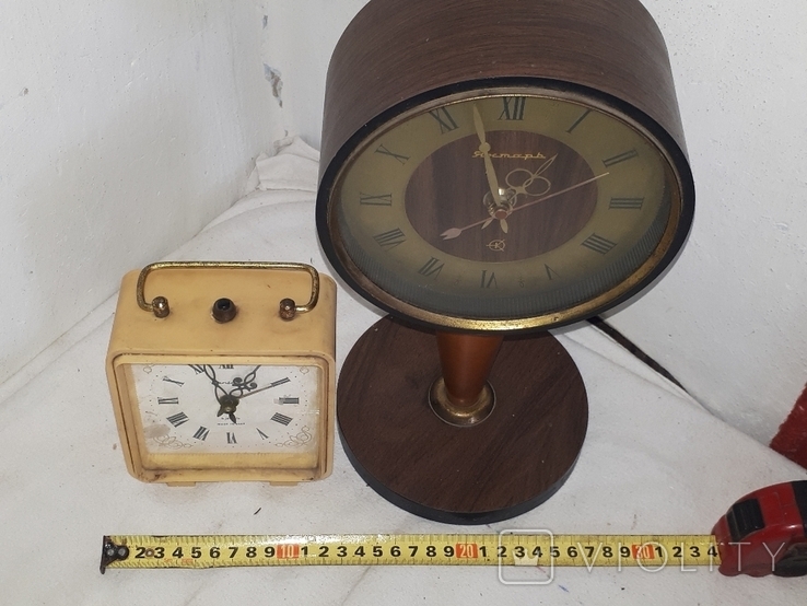 Table clock OZ, Amber. Interior and alarm clock. On the go., photo number 8