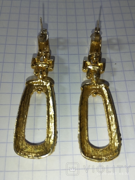 Earrings with stones, photo number 3