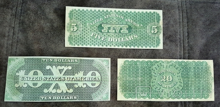 High-quality copies of U.S. banknotes from 1862 - 1863, photo number 5