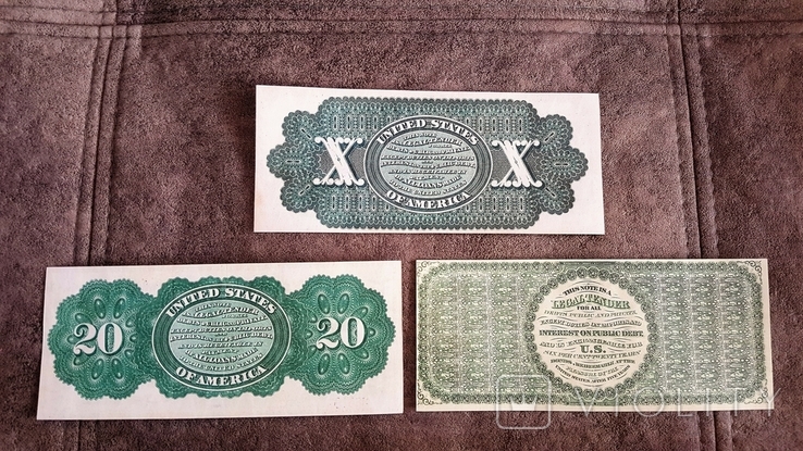 High-quality copies of U.S. banknotes from 1862 - 1863, photo number 9