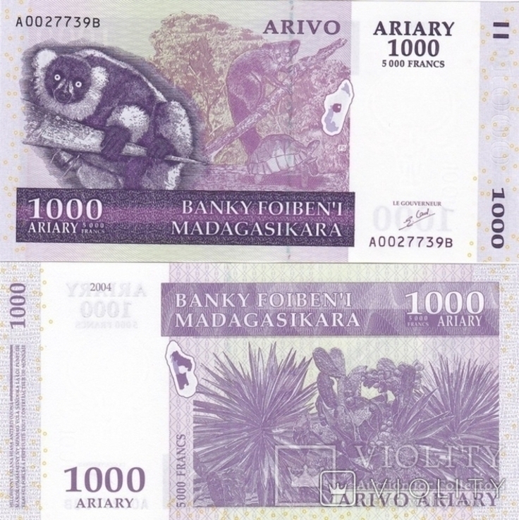 Madagascar Madagascar - 1000 Ariariy 2004 p. 89a