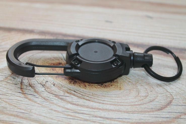 Ретрактор Страховочний шнур на тросіку (чорний) (1606), photo number 5