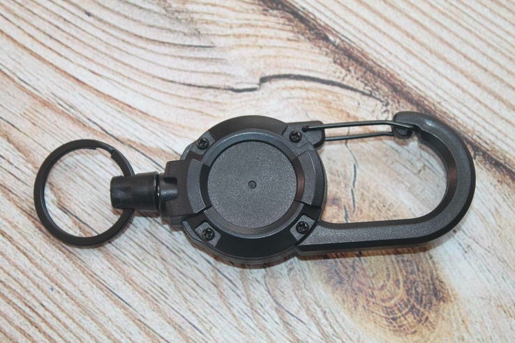Ретрактор Страховочний шнур на тросіку (чорний) (1606), фото №11