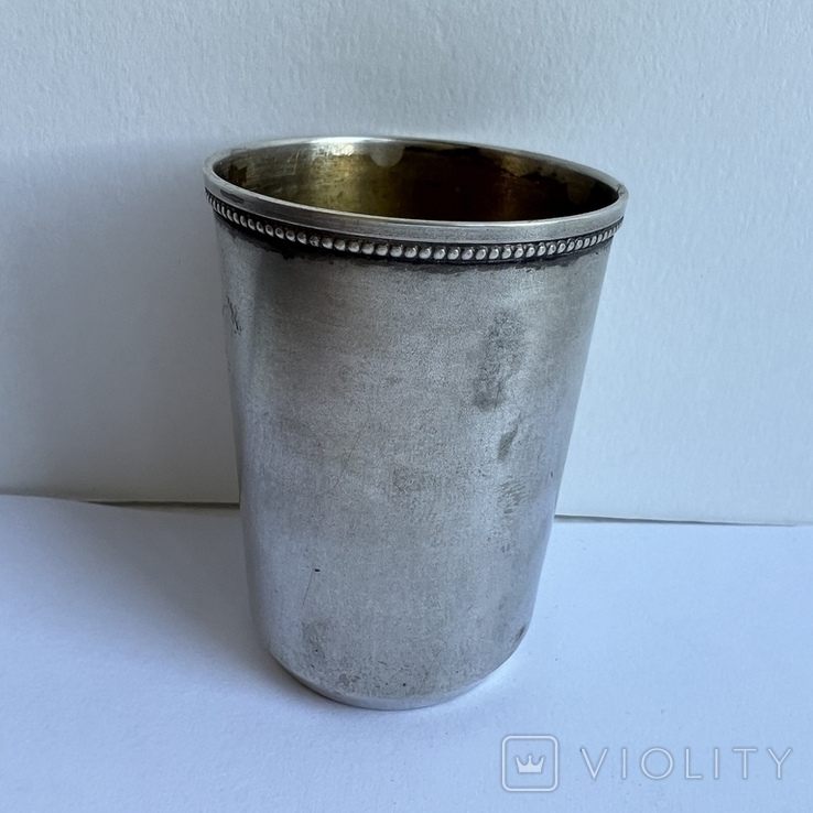 Стопка стакан серебро 875 клеймо ЮТФ 1950-1952 гг., фото №4
