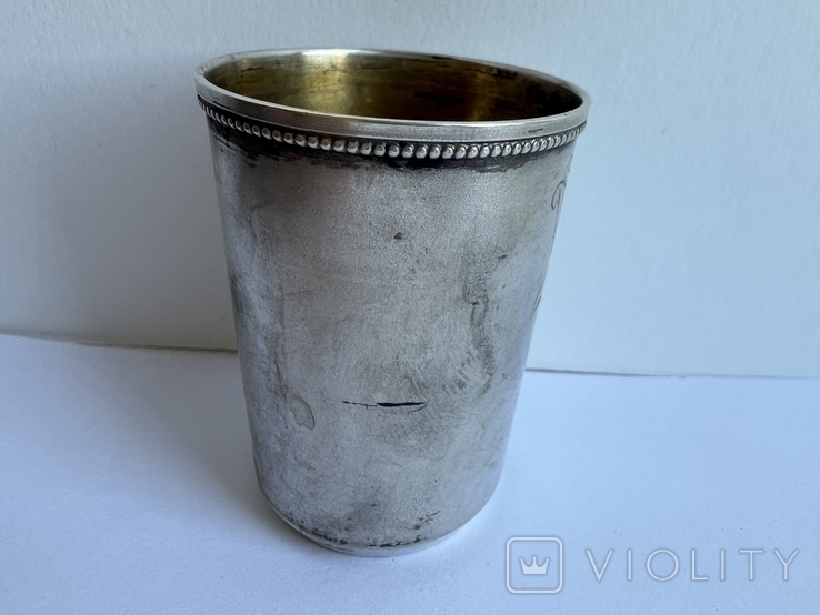 Стопка стакан серебро 875 клеймо ЮТФ 1950-1952 гг., фото №5