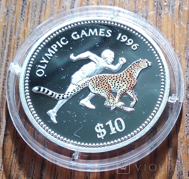 Olimpiada Atlanta 1996 Namibia 10 dolarów Srebro 925 tier.6000, numer zdjęcia 5