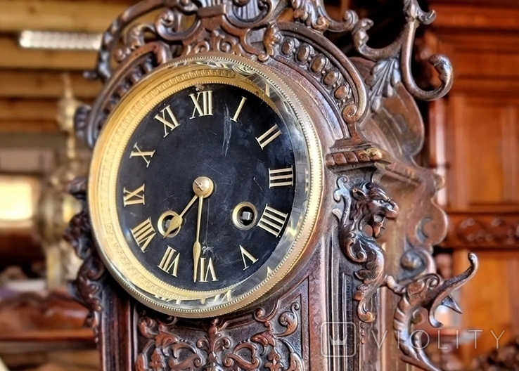 Fireplace clock with chime (bronze), photo number 4