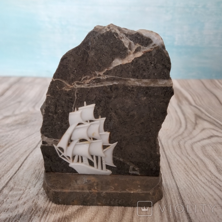 Plaque made of stone "Sailboat", photo number 3