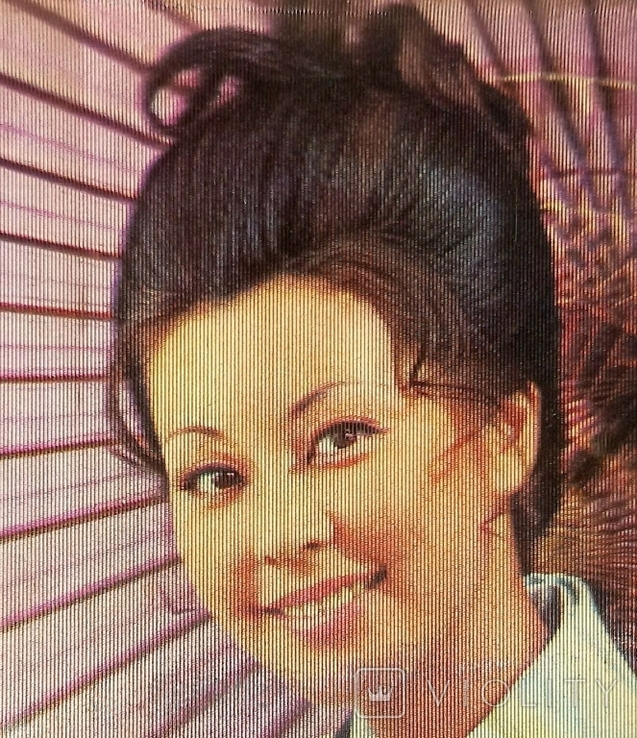 Стерео открытка Toppan Япония, подмигивающая девушка, фото №5