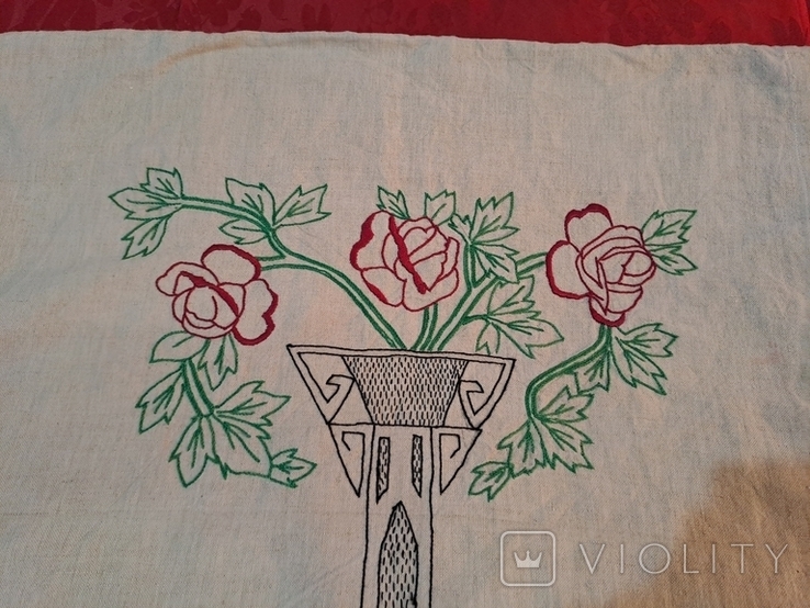 Pillowcase embroidered canvas, photo number 5