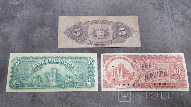 High-quality copies of banknotes of Canada with V / Z Bank of Hamilton 1914 - 1922 year., photo number 5