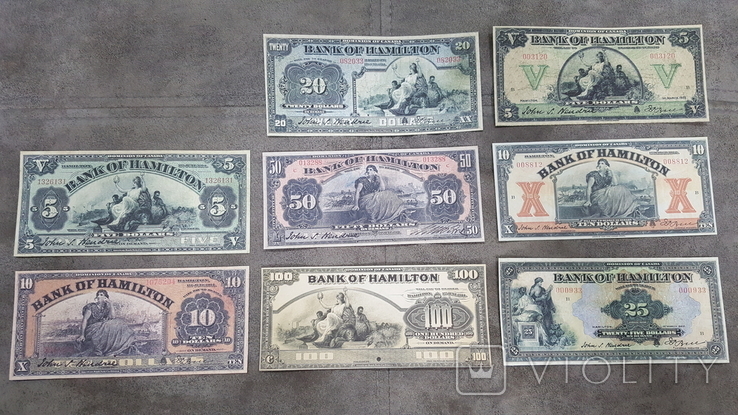 High-quality copies of banknotes of Canada from the Bank of Hamilton 1887 - 1904., photo number 2